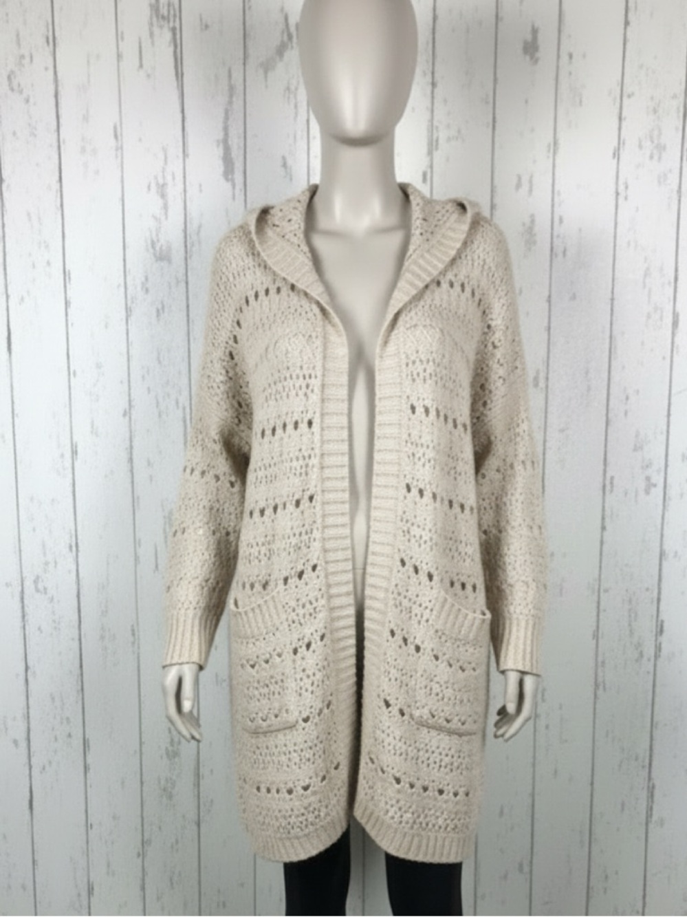 American Eagle Hooded Cardigan - Beige